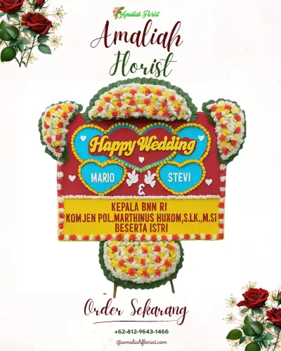 Karangan Papan Bunga Pernikahan di Serdang Kulon